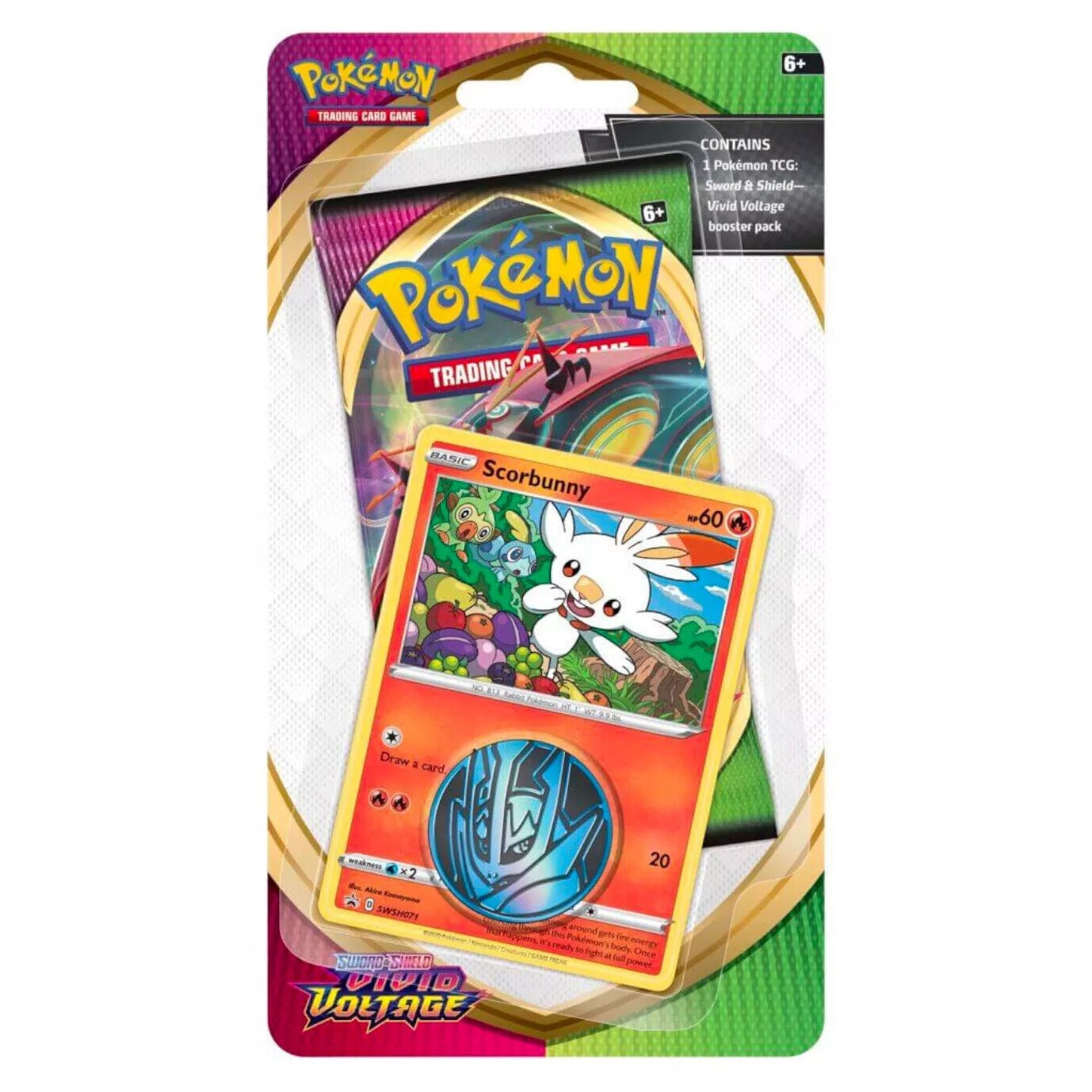 Pokemon TCG Vivid Voltage : Checklane Blister Scorbunny