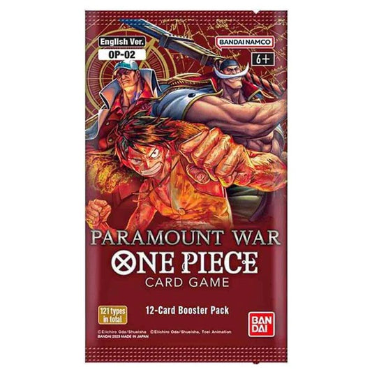 OP02 - Paramount War One Piece Card Game -  Booster Pack (12 Cards ) English Version